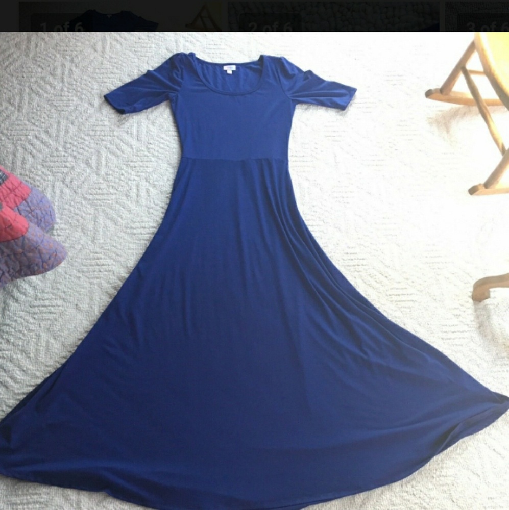 LulaRoe Blue Dress Maxi length NWT